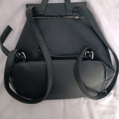 Black women's backpack used with wear and defects