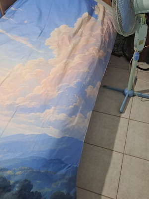 Duvet cover with sky design 160x200 polyester new