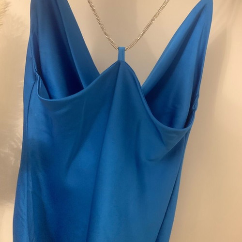 Satin top with rhinestones like new