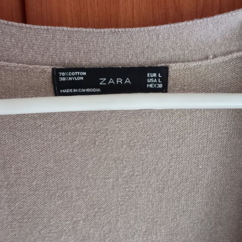Zara women's cardigan size L like new, beige