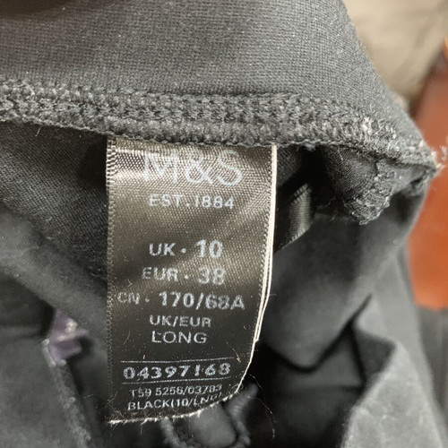 M&S women's elastic pants like new, size M 38 10, black