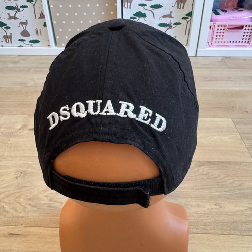 Dsquared2 DSQ2 Black Distressed Baseball Cap Hat used