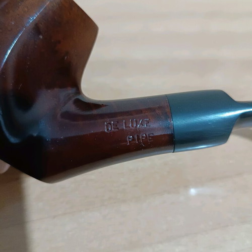 Vintage De Luxe Pipe tobacco pipe used, briar wood