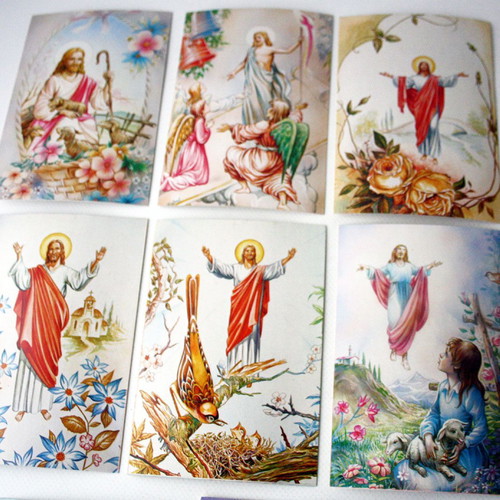 Vintage 1970s Greek Easter postcards set of 8, new