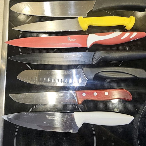 Kitchen knives used, assorted