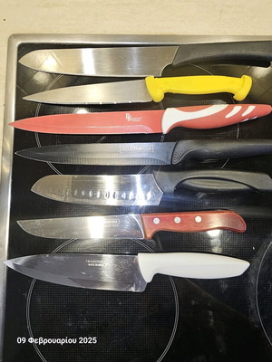 Kitchen knives used, assorted