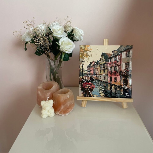 Handmade acrylic painting Colmar Charms on canvas, brand new