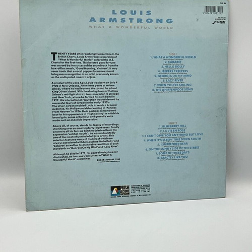 Louis Armstrong What A Wonderful World vinyl record
