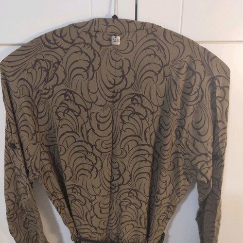 ALE Dress No L Khaki With Brown Patterns Like New