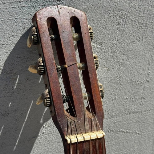 Vintage classical guitar used, for restoration or decor project