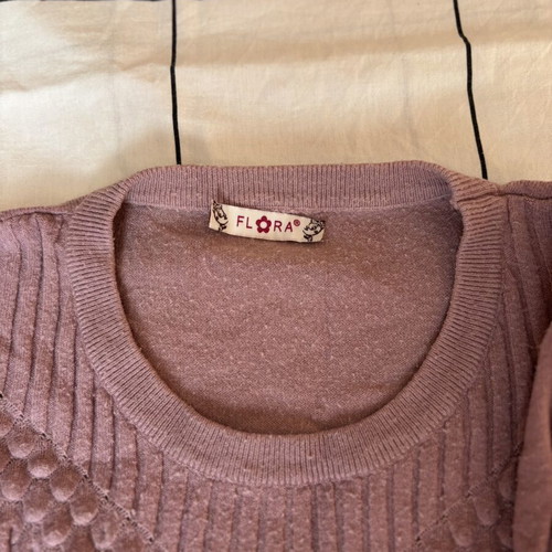 Flora knitted sweater like new, delicate rose ash color, women's S