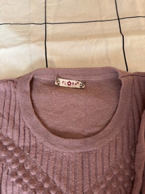 Flora knitted sweater like new, delicate rose ash color, women's S