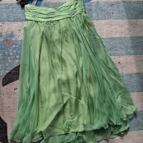 Kathy Heyndels dress used, small, light green, strapless