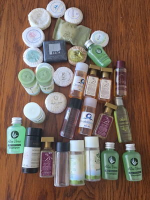 Travel Size Toiletries Set with Shampoo, Shower Gel and Soaps