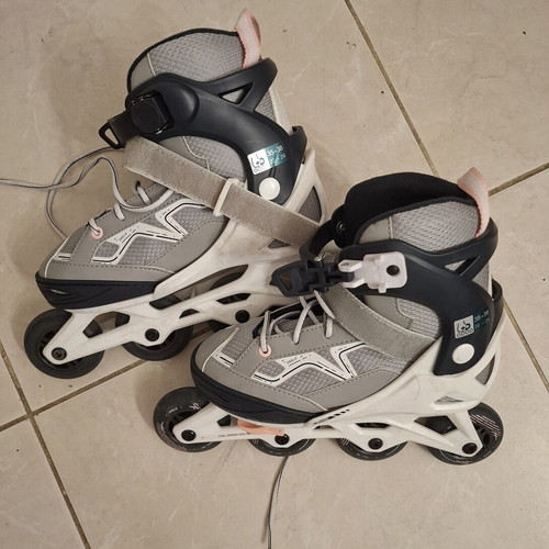 Oxelo Kids Fitness Fit3 Inline Skates used, adjustable size 35-38