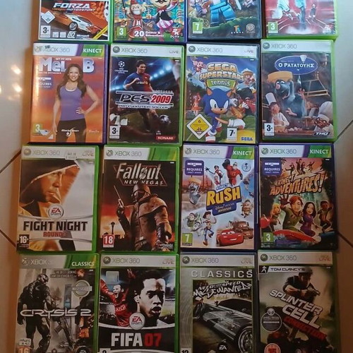 Xbox 360 game collection, 22 original titles with Kinect