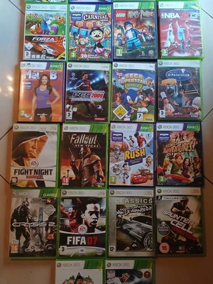 Xbox 360 game collection, 22 original titles with Kinect