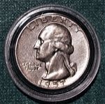 1957 Washington Silver Quarter Dollar UNITED STATES OF AMERICA ¼ Dollar  .