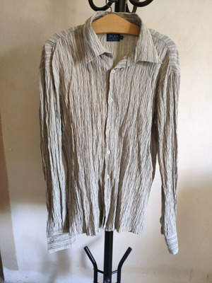 Vintage Badila Menswear Shirt XL with Crinkled Texture like new