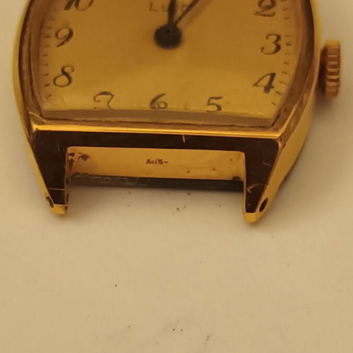 Luch SU 1809 vintage wristwatch used, yellow, women's