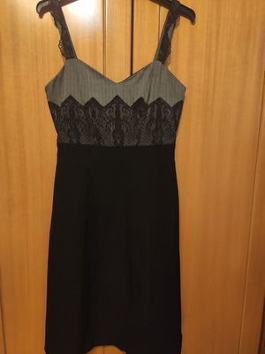 Orsay dress new No. 34-36 with lace, straight cut, black
