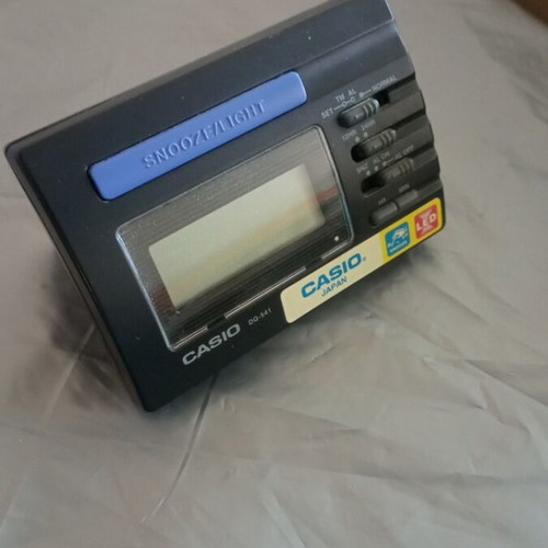 Casio digital bedside clock used with batteries included