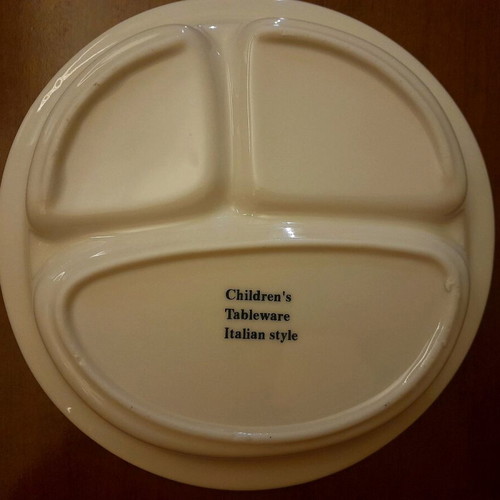 Children's dinnerware set of 3 pieces like new, Italian origin