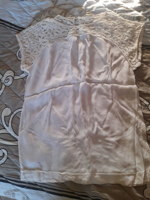 White blouse with lace for girl 9-10 years