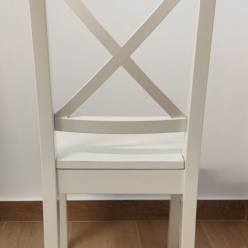 Ingolf dining chair Ikea like new, solid wood, white acrylic
