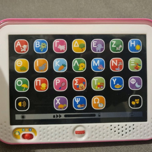 Fisher Price pink tablet used, educational baby toy