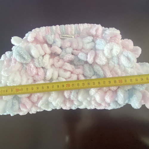 Handmade Puffy Handbag like new, colorful