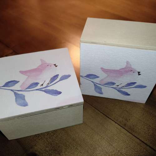 Wooden decorative boxes like new, set of 2