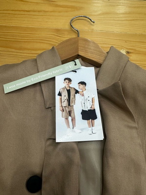 Vest and Bermuda set made of natural viscose for 2-3 years old