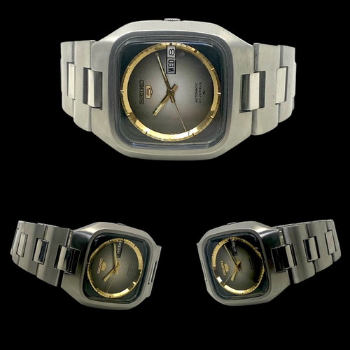 Seiko 5 automatic watch like new, square TV shape case