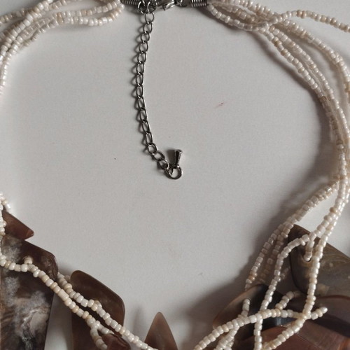 Handmade women's necklace with shell