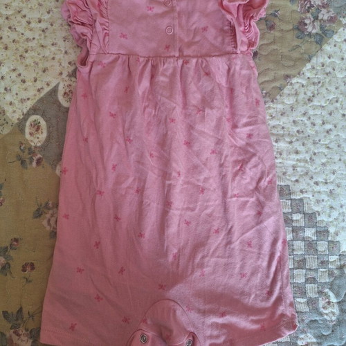 Mothercare pink summer romper for baby 6-9 months, like new