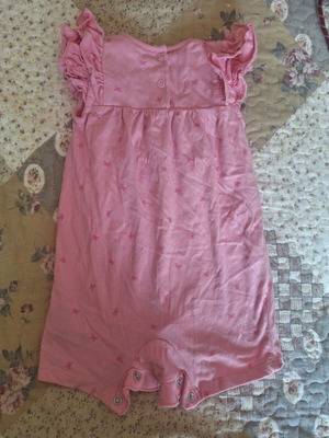 Mothercare pink summer romper for baby 6-9 months, like new