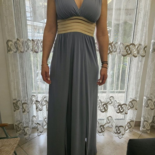 Be You women's dress like new, blue with gold transparency, size S