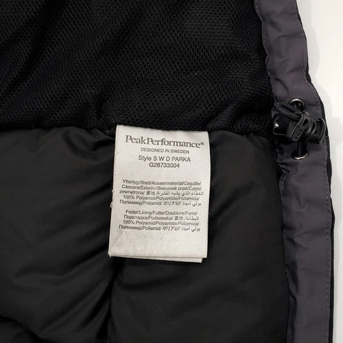 Peak Performance Hipe Down Parka black, like new, women's S