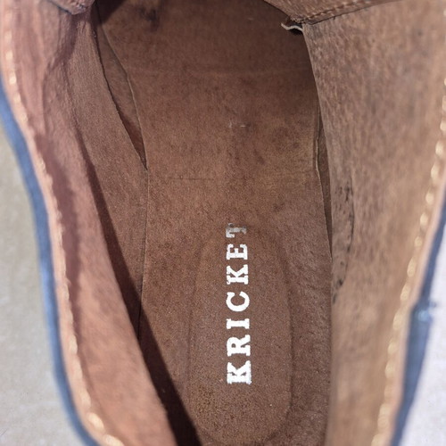 Kricket Biscotto Suede boots size 46 like new, blue with tan details