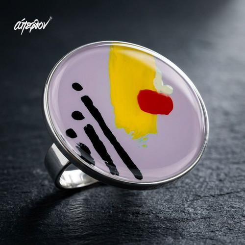 Chroma Vision adjustable ring hand-painted stainless steel