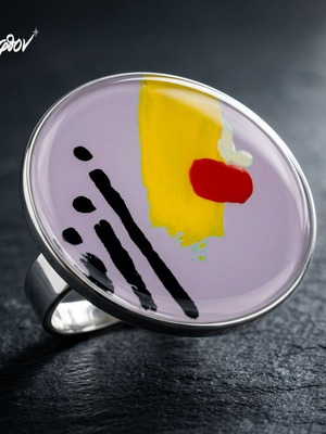 Chroma Vision adjustable ring hand-painted stainless steel