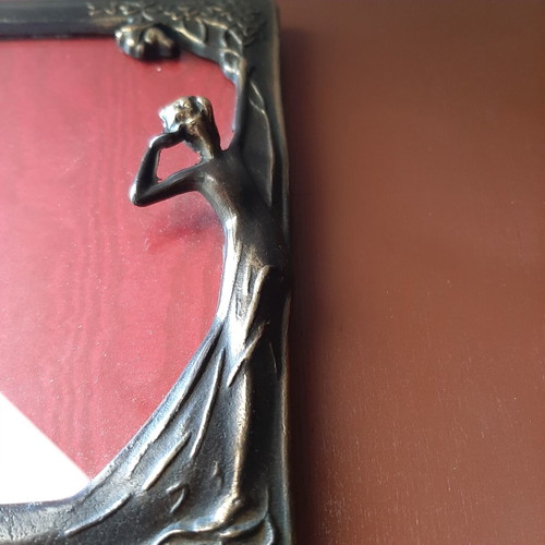 Art Nouveau brass photo frames set like new