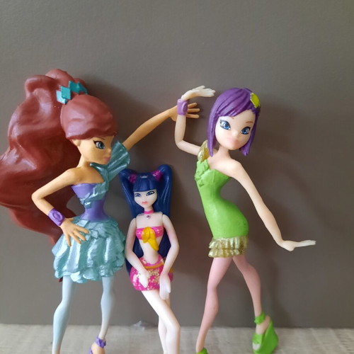 Winx Club collectible figures lot: Aisha, Tecna, Musa