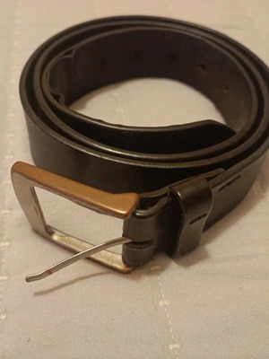 Marks and Spencer leather vintage belt used, black and brown