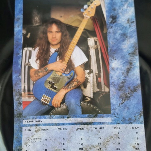 Iron Maiden 1991 calendar used, official