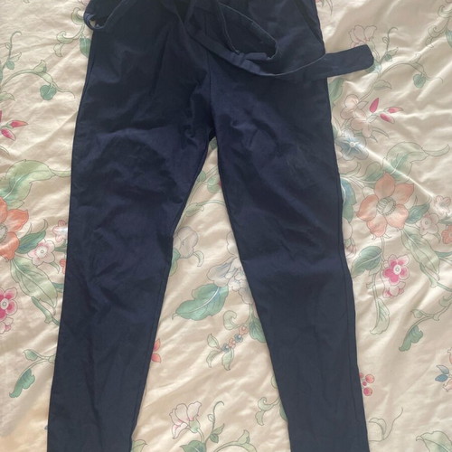 Blue fabric pants like new, size S