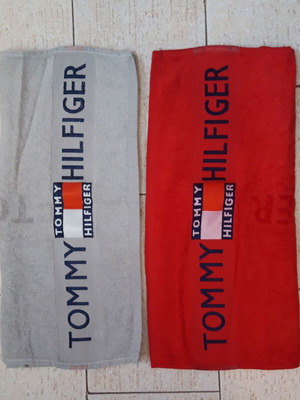 Tommy Hilfiger πετσέτες, σετ 2 τεμαχίων σε κόκκινο και γκρι, 50 x 90 εκ.
