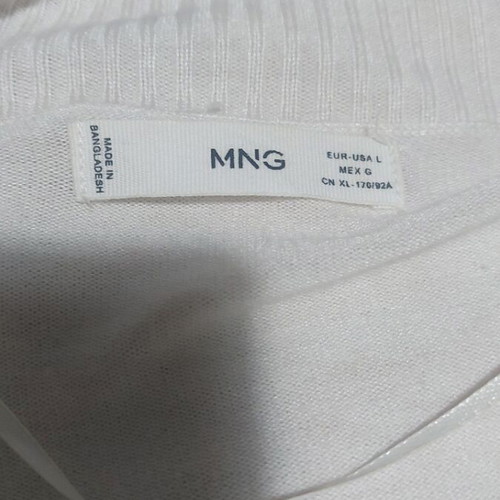 Mango cotton cardigan like new, size L, beige ecru