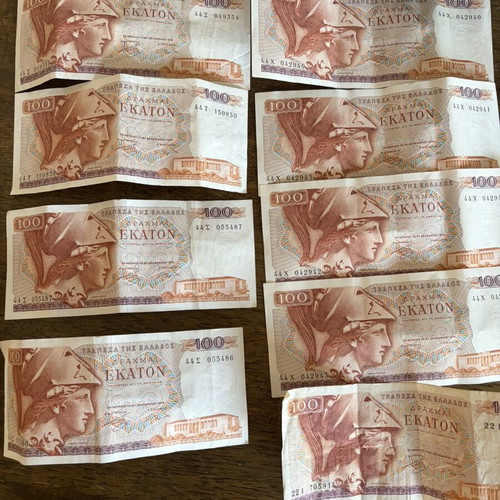 100 Drachma Banknotes like new
